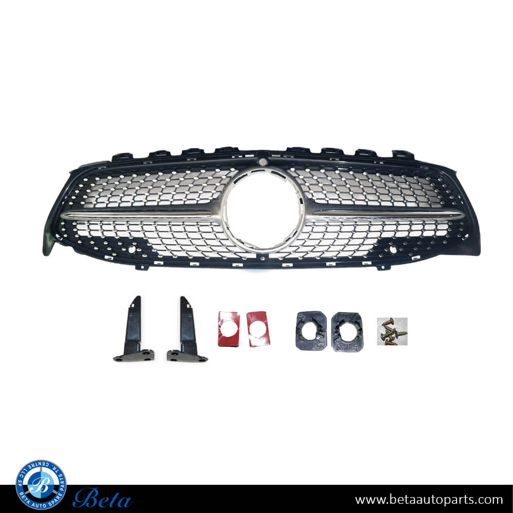 Radiator Grille AMG Diamond Look with Camera Hole for Mercedes CLA-Class C118 2019-Up models, Part Number 1188800902 Radiator Grille AMG Diamond Look with Camera Hole for Mercedes CLA-Class C118 2019-Up models, Part Number 1188800902